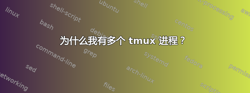 为什么我有多个 tmux 进程？