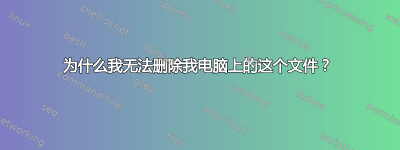 为什么我无法删除我电脑上的这个文件？