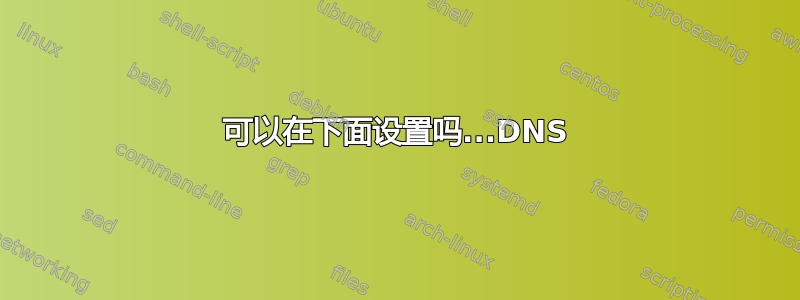 可以在下面设置吗...DNS