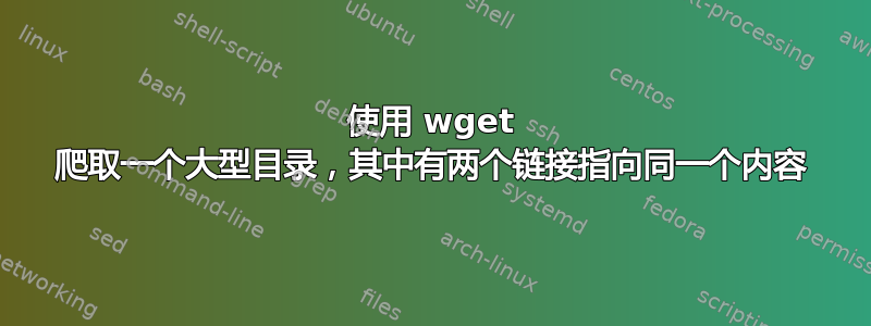 使用 wget 爬取一个大型目录，其中有两个链接指向同一个内容