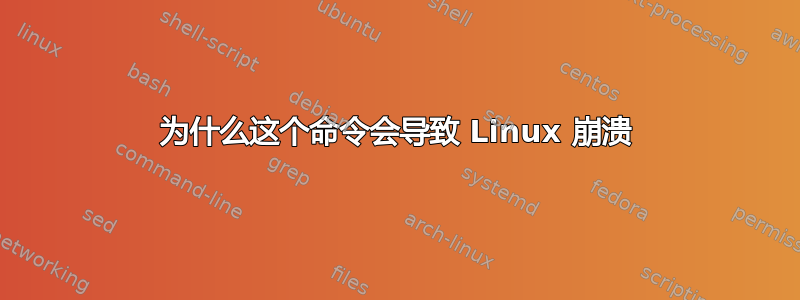 为什么这个命令会导致 Linux 崩溃