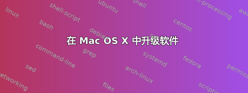 在 Mac OS X 中升级软件