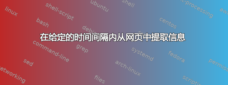 在给定的时间间隔内从网页中提取信息