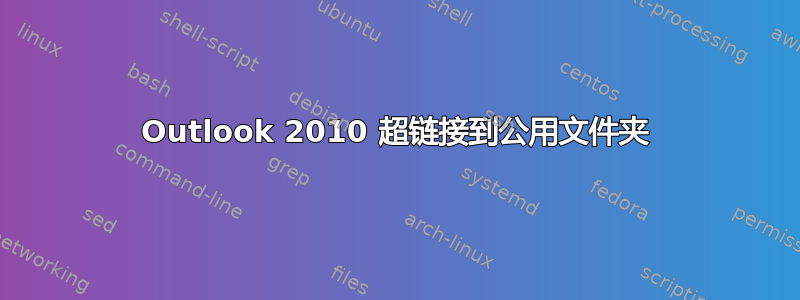 Outlook 2010 超链接到公用文件夹