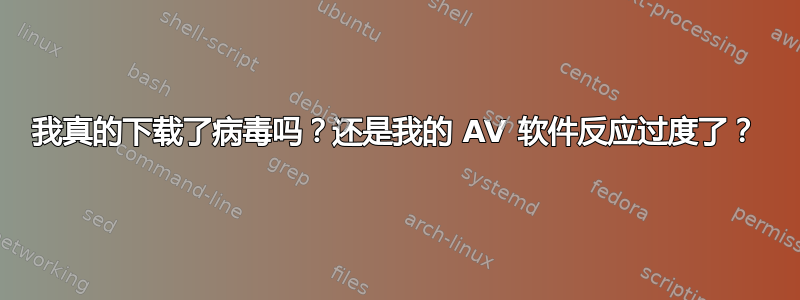 我真的下载了病毒吗？还是我的 AV 软件反应过度了？