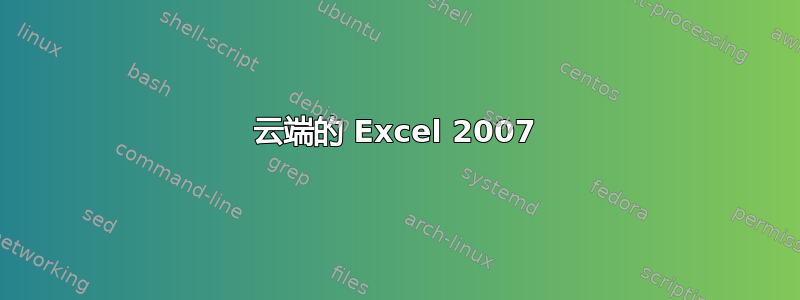 云端的 Excel 2007