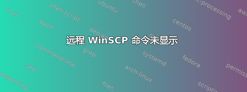 远程 WinSCP 命令未显示