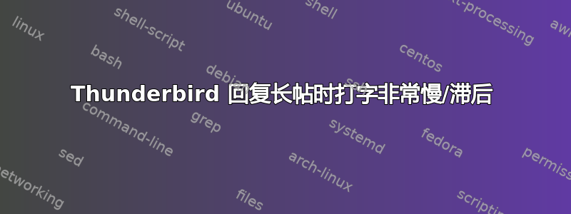 Thunderbird 回复长帖时打字非常慢/滞后