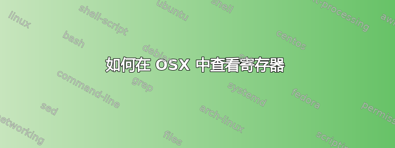 如何在 OSX 中查看寄存器