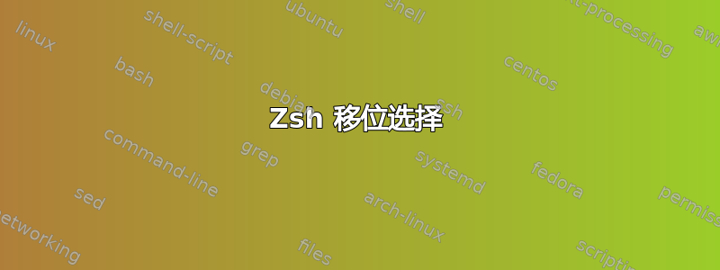 Zsh 移位选择