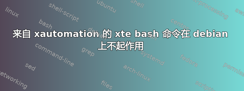 来自 xautomation 的 xte bash 命令在 debian 上不起作用