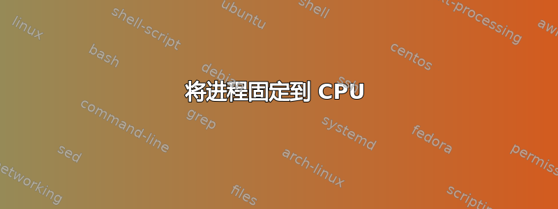 将进程固定到 CPU