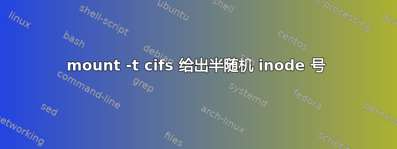 mount -t cifs 给出半随机 inode 号