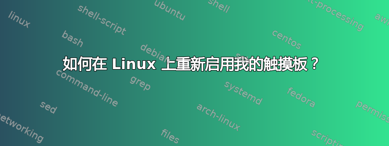 如何在 Linux 上重新启用我的触摸板？