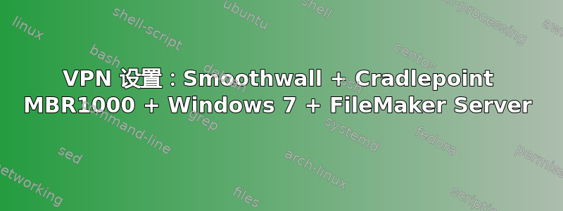 VPN 设置：Smoothwall + Cradlepoint MBR1000 + Windows 7 + FileMaker Server