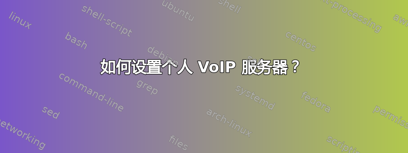 如何设置个人 VoIP 服务器？