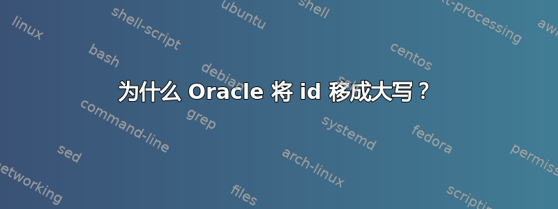 为什么 Oracle 将 id 移成大写？