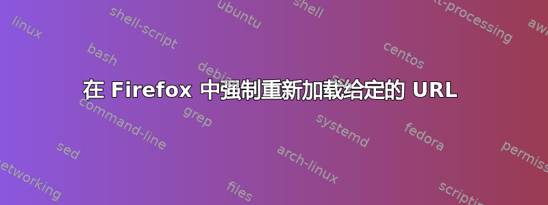 在 Firefox 中强制重新加载给定的 URL