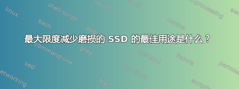 最大限度减少磨损的 SSD 的最佳用途是什么？