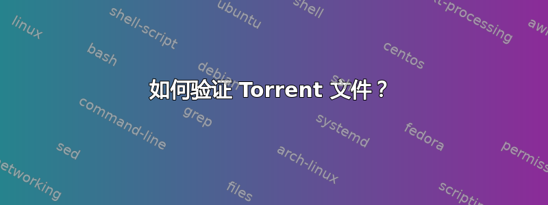 如何验证 Torrent 文件？