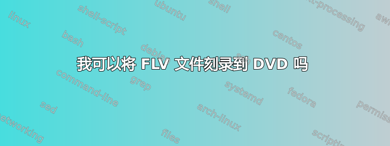 我可以将 FLV 文件刻录到 DVD 吗