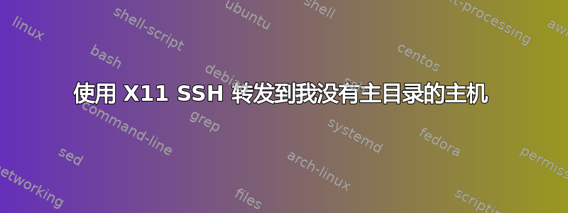 使用 X11 SSH 转发到我没有主目录的主机