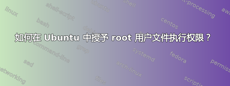 如何在 Ubuntu 中授予 root 用户文件执行权限？