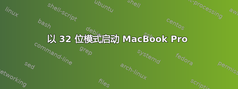 以 32 位模式启动 MacBook Pro