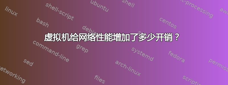 虚拟机给网络性能增加了多少开销？