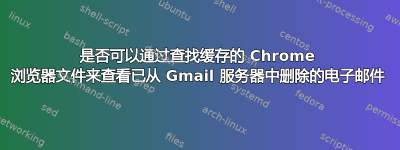 是否可以通过查找缓存的 Chrome 浏览器文件来查看已从 Gmail 服务器中删除的电子邮件