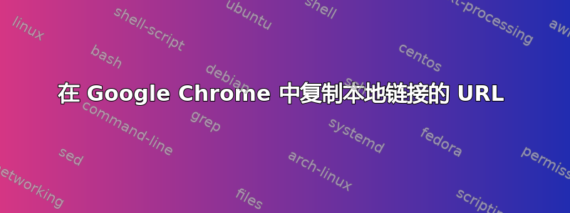 在 Google Chrome 中复制本地链接的 URL