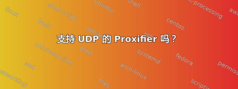 支持 UDP 的 Proxifier 吗？