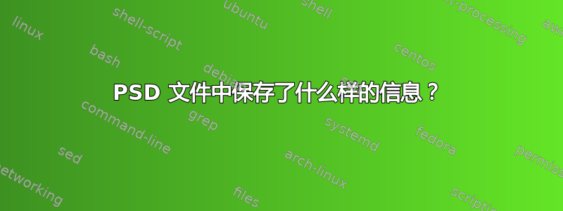 PSD 文件中保存了什么样的信息？