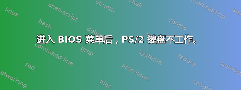 进入 BIOS 菜单后，PS/2 键盘不工作。