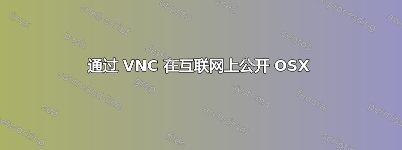 通过 VNC 在互联网上公开 OSX