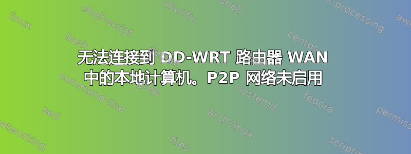 无法连接到 DD-WRT 路由器 WAN 中的本地计算机。P2P 网络未启用