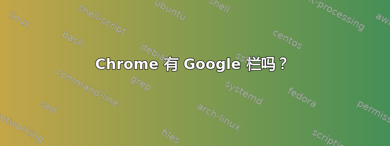 Chrome 有 Google 栏吗？