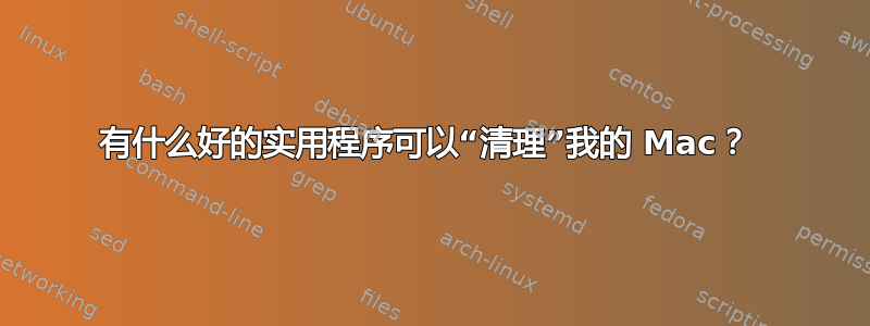 有什么好的实用程序可以“清理”我的 Mac？ 