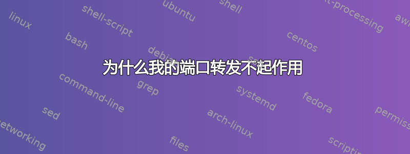 为什么我的端口转发不起作用