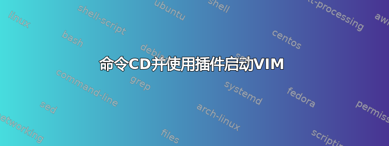 命令CD并使用插件启动VIM