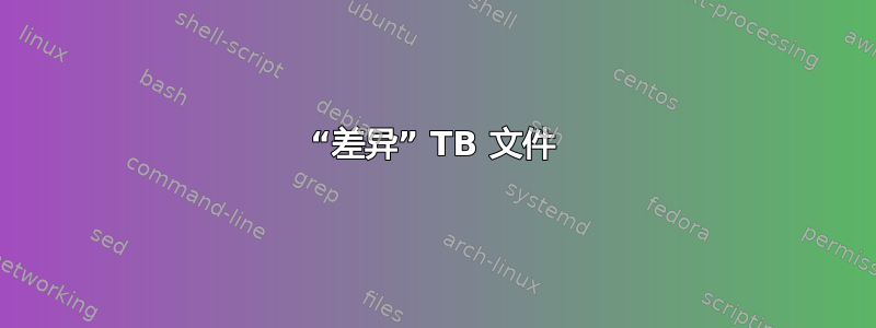 “差异” TB 文件