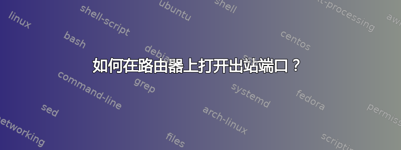 如何在路由器上打开出站端口？