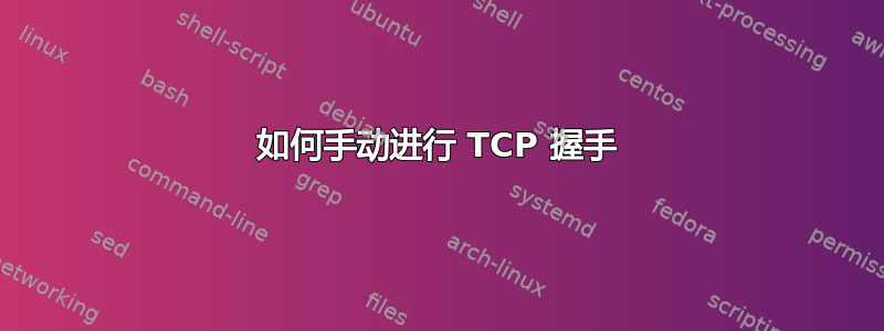 如何手动进行 TCP 握手