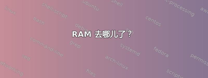 RAM 去哪儿了？