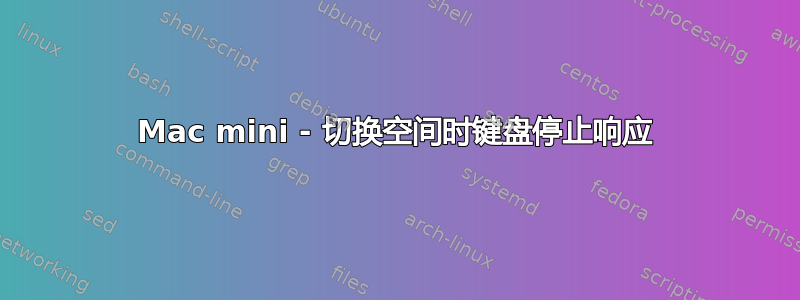 Mac mini - 切换空间时键盘停止响应