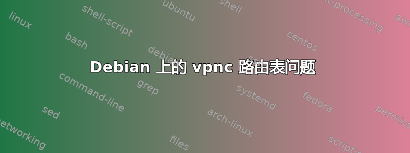 Debian 上的 vpnc 路由表问题