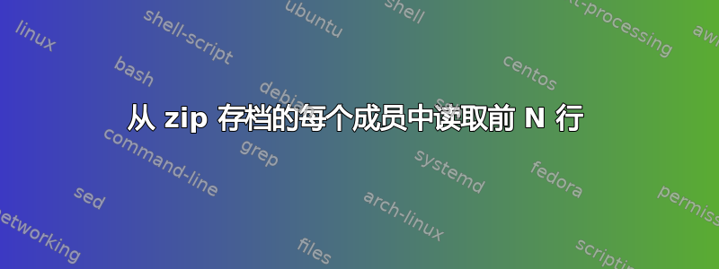 从 zip 存档的每个成员中读取前 N 行