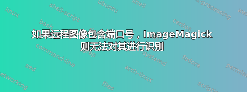 如果远程图像包含端口号，ImageMagick 则无法对其进行识别