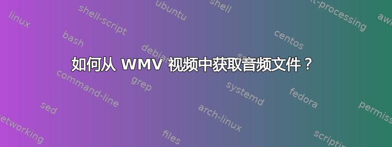 如何从 WMV 视频中获取音频文件？