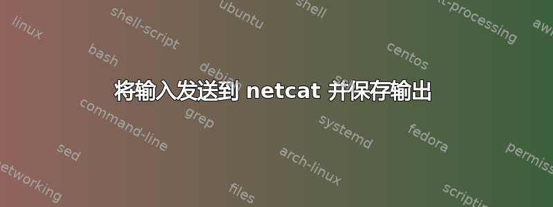 将输入发送到 netcat 并保存输出